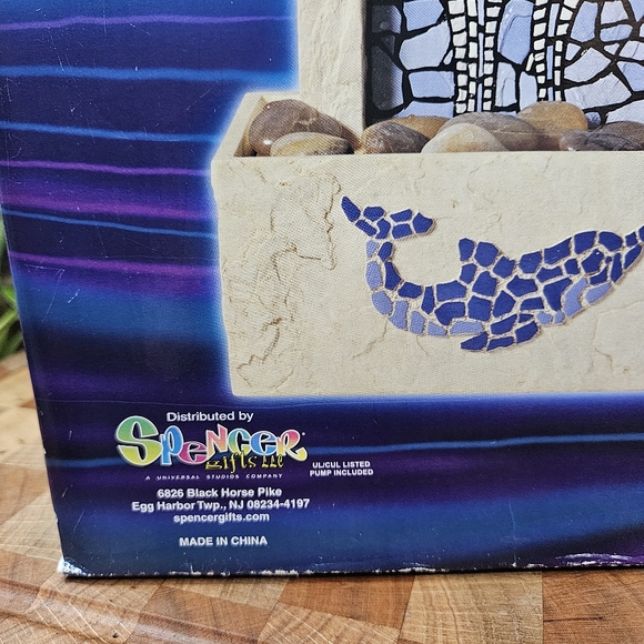 Mosaic Dolphin Fountain Spencer Gift New - Picture 2 of 7
